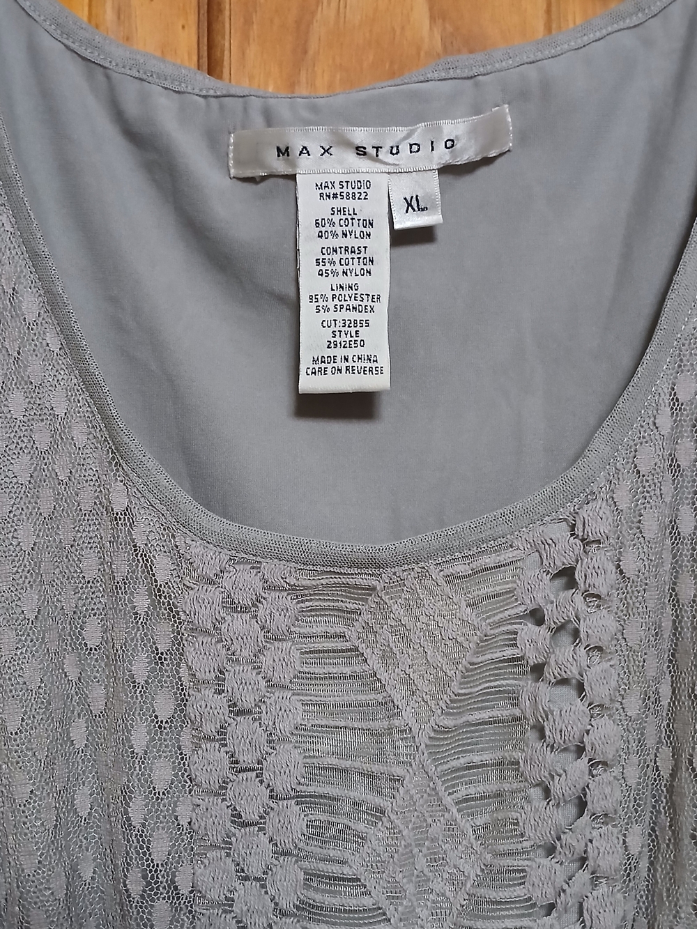 Max Studio Gray Sleeveless Knee-Length Dress - Picture 3 of 4
